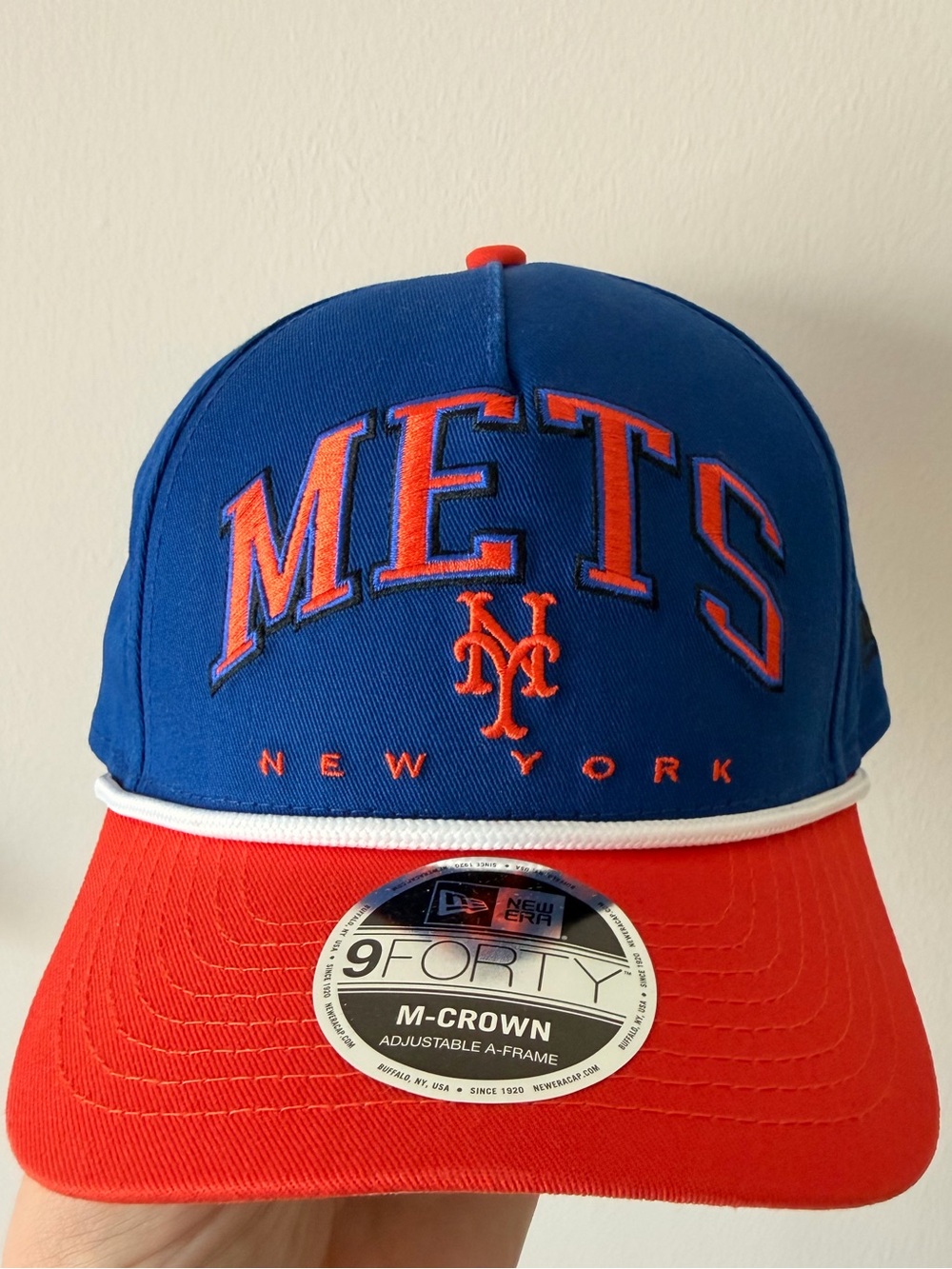 New York Mets New Era Blue and Orange Rope Baseball Cap Snapback